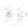 811959455R Electric radiator cooling fans for VW 80